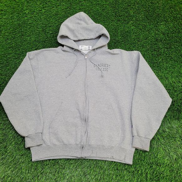 Vintage St-Norbert College Zip Hoodie Large 24x25 Champion - Picture 1 of 16